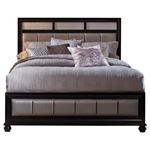 Barzini Black Wood Panel Bed 200891