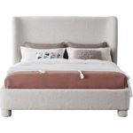 Meridian Queen Penny Cream Boucle Upholstered Bed