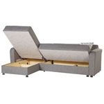 Vision Diego Gray Modern Sectional Sleeper Open
