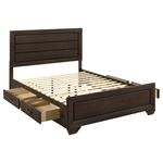 Kauffman Dark Cocoa Storage Panel Bed 204390