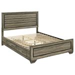 Kauffman Washed Taupe Storage Panel Bed 204190