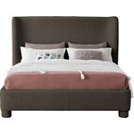 Meridian Queen Penny Brown Boucle Upholstered Bed