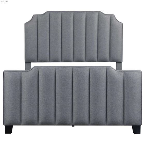 Fiona Grey Upholstered Panel Bed 306029