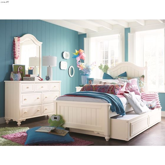 LEGACY_Summerset_Twin 5pc Low Post Bed Set_Ivory