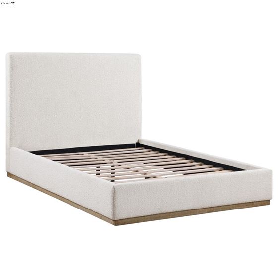 Knox Cream Boucle Upholstered Panel Bed 302053