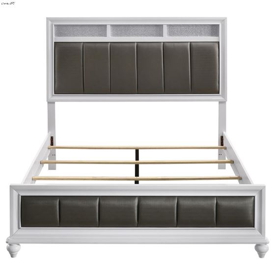 Barzini White Wood Panel Bed 205891