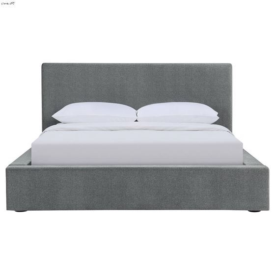 Gregory Modern Graphite Upholstered Platform Bed 316020