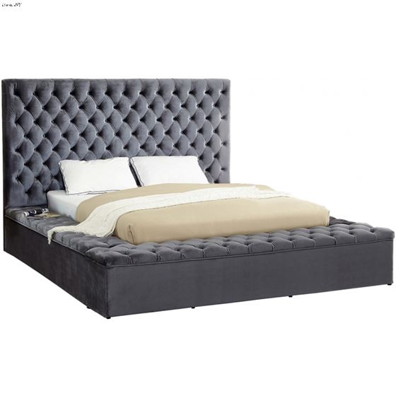 Bliss Queen Grey Bed