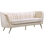 Margo Cream Velvet Sofa Margo_Sofa_Cream by Meridian Furniture