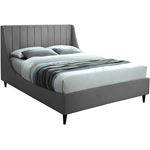 Eva Grey Velvet Upholstered Bed By Meridian Furniture