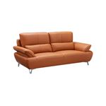 1810 Modern Orange Leather Sofa by ESF