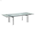Euphoria Clear Glass Extendable Dining Table 1