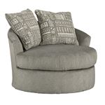 Soletren Ash Fabric Swivel Accent Chair 95103 By Ashley Signature Design