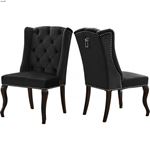 Suri Black Upholstered Tufted Velvet Dining Chair