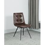 Brown Leatherette Tufted Dining Chair 107853 -3