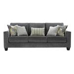 Gavril Smoke Grey Fabric Nailhead Sofa 43001 By BenchCraft