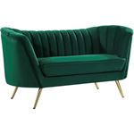 Margo Green Velvet Love Seat Margo_Loveseat_Green by Meridian Furniture