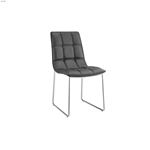 Leandro Black Eco - Leather Dining Chair by Casabi