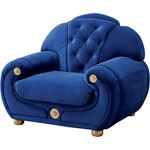 Giza Tufted Blue Velvet Chair By ESF Furniture