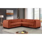 Quinn 101 inch 5pc Cognac Chenille Fabric Secti-3