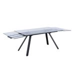 Chintaly Aida Glass Top Extension Dining Table 2
