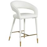 Destiny White Leatherette Counter Stool By Meridian Furniture