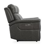 Dendron Charcoal Leather Power Reclining Lovesea-3