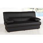 Regata Sofa Bed in Escudo Black Leatherette by Istikbal