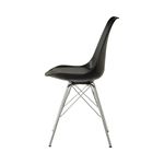 Broderick Retro Side Chair Black And Chrome 102682side