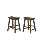 Saddleback Warm Cherry Finish 24 Inch Counter Height Stool 5302C-24 by Homelegance - Set of 2