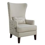 Pippin Cream and Scripture Fabric Wingback Accent Chair 904047 By Coaster