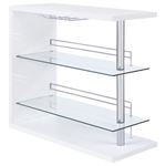 Prescott White Gloss Bar Table Unit 100167 by Coaster