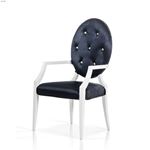 Versus Bella Modern Black Fabric Dining Chair - Se