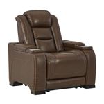 Man-Den Mahogany Leather Power Recliner Chair
