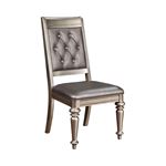 Danette Tufted Upholstered Side Chair Grey And Metallic 106472