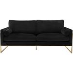 Mila Black Velvet Sofa Mila_Sofa_Black by Meridian Furniture 3