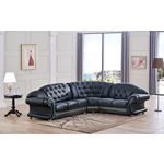 Apolo Black Leather Sectional