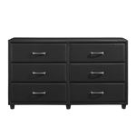 Lorenzi Black Upholstered 6 Drawer Dresser 2220-5 by Homelegance