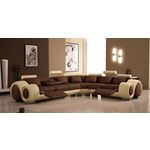 4087 Modern Leather Sectional- 3