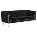 Holly Black and Gold Tufted Sofa 508441 By Coaster