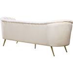 Margo Cream Velvet Sofa Margo_Sofa_Cream by Meridian Furniture 3