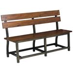 Holverson Rustic Brown Finish Ladder Back Dining Bench 1715S