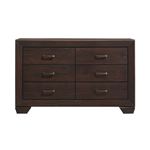 Kauffman Dark Cocoa 6 Drawer Dresser 204393-3
