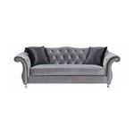 Frostine Silver Button Tufted Sofa 551161 By Coaster