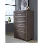 Facets 5 Drawer Chest in Mink with Silver Undert-3