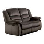 Jarita Chocolate Microfiber Reclining Love Seat 8329CH-2 By Homelegance