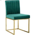 Giselle Green Upholstered Velvet Dining Chair -3