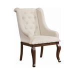 Brockway Cove Tufted Upholstered Arm Chair Cream And Antique Java 110313