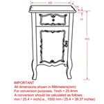 Krista Accent Table 501-169 - dimensions