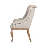 Brockway Cove Tufted Upholstered Arm Chair Cream And Barley Brown 110293 Side